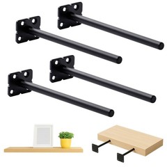 SOMADA 8 Inch Floating Shelf Brackets, 4 Pack Invisible Heavy Duty Shelf Supp…