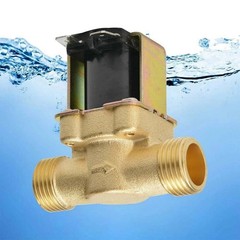 12V DC Electric Solenoid Valve 1/2 Inch Brass Normally Closed For Water 0.8Mpa
