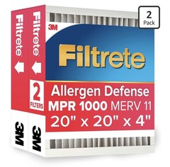 Filtrete 20x20x4 AC Furnace Air Filter, MPR 1000, MERV 11, 20x20x4, White – 2