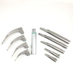 Cross Canada 16-012 LED Fiber Optic Macintosh and Miller Laryngoscope Set Combo