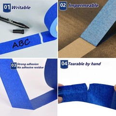 JIMROLA 4 Rolls Blue Painters Tape