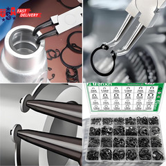 330PCS Snap Rings Assortment Kit, E Clips Assortment Kit (2MM-12MM) and C Clips