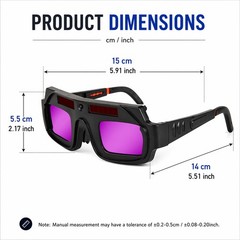 Welding Glasses Auto Darkening Safety Goggles Solar True Color Welder Glasses
