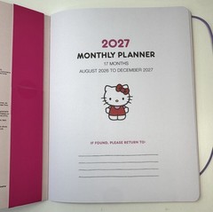 2026 – 2027 Sanrio HELLO KITTY 17 Months Monthly Planner Pink Size MEDIUM