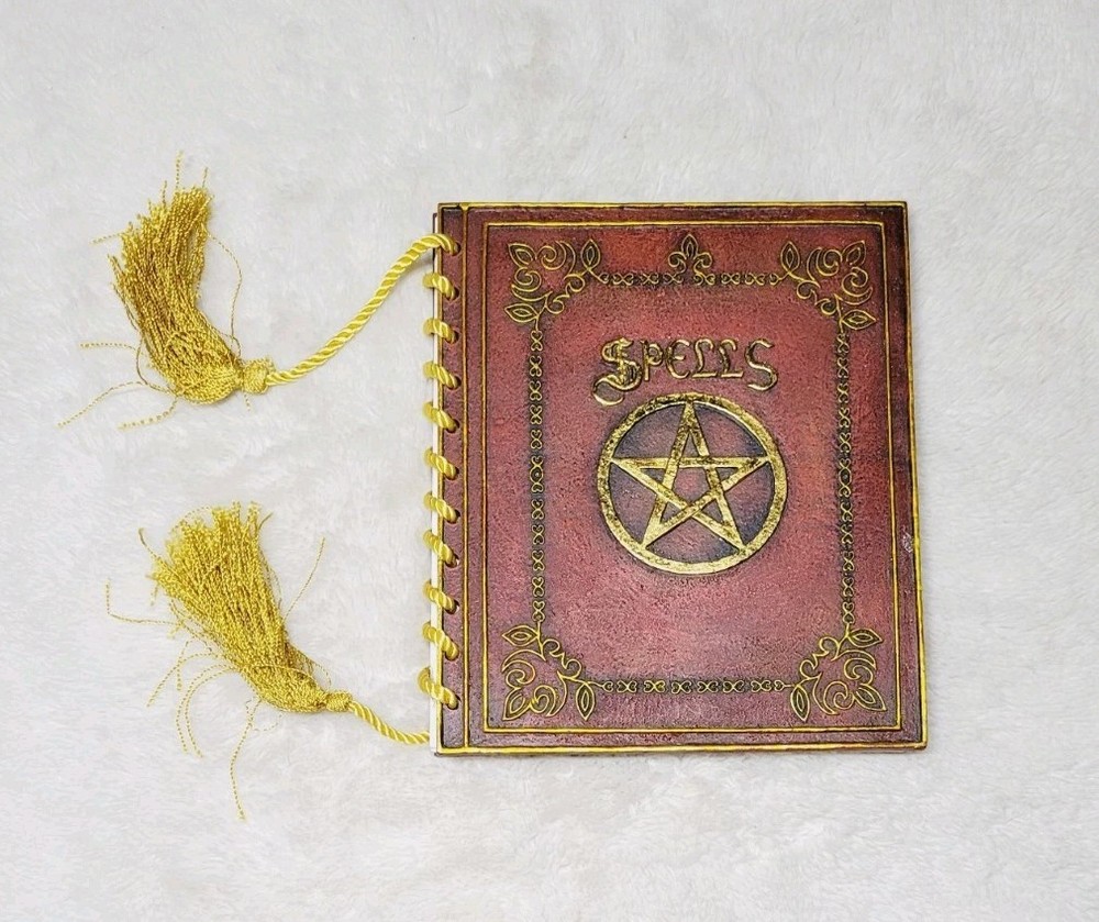 Rare Nemesis Now Heavy Thick Tile Gold Blank Spell Journal Book So Cool!