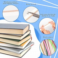 24 Pcs Book Binding Headbands 11.8×0.5 Inches Cotton Book Headband For Books