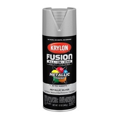 Krylon K02773007 12 Oz Silver Metallic Fusion All-In-One Spray Paint(Pack of 6)