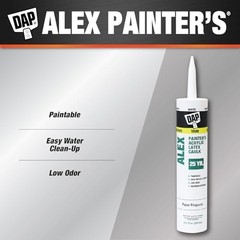 White Acrylic Latex Caulk 10.1 Oz Paintable Interior Exterior Wood Drywall