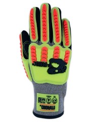 Magid T-Rex Flex Series Ansi A7 Sandy Nitrile Coated Palm Impact Gloves 6 Pairs