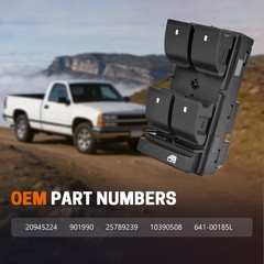 Front Driver Side Power Window Switch for GMC Acadia 2007-2016 901-990 20945224