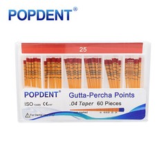 POPDENT Dental Endo Gutta Percha Points Root Canal Taper .02/.04/.06 #15-#40