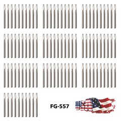 Dental Midwest FG #557 Clinic Length Cross Cut Carbide Burs 100pcs/10 Packs
