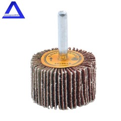 Aluminum Oxide Shank Mounted Flap Wheels, 1-1/2″ × 1″ × 1/4″, 60 Grit (5 Pack)