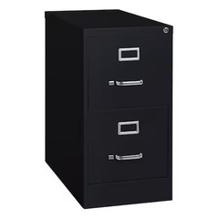 Hirsh 14410 15″ W 2 Drawer Vertical File Cabinet, Black, Letter