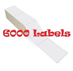 6000 Blank 4 x 6 Direct Thermal Fanfold Peel & Stick UPS Shipping Labels Bulk
