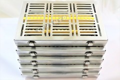 DETACHABLE 5 DENTAL SURGICAL AUTOCLAVE STERILIZATION CASSETTES FOR 20 INSTRUMENT