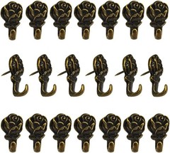 Rose Push Pins Hanger 20 Pcs Antique Flower Drawing Pin Bronze Decorative Thu…