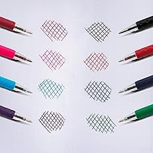 RSVP Ballpoint Pen, Fine Line, (0.7mm), Blue Ink (BK90BP5C) (Pack of 1, 5 Count