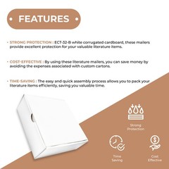 12 x 10 x 4″ White Literature Mailers ECT-32B 50/Case
