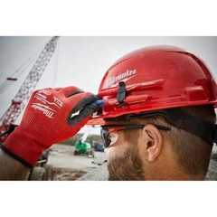 BOLT White Type 1 Class C Front Brim Vented Hard Hat with 4 Point Ratcheting Sus