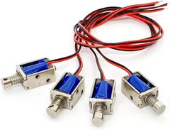 4Pcs DC 12V Micro Push Pull Solenoid Electromagnet Mini Solenoid Linear Actua…