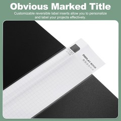 20-Pocket Binder with PP Plastic Sleeves A4(Black), 40 Pages, 310x235x16mm