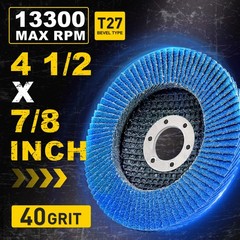 48PCS 4-1/2″ Flap Disc 40 Grit 4.5″ x 7/8″ Angle Grinder Sanding Grinding Wheels
