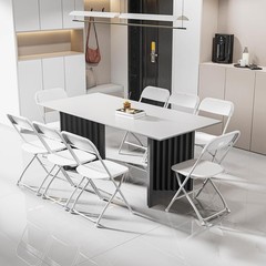 8 PCS Plastic Folding Chairs Stackable Wedding Party Camping Dining Seats Home