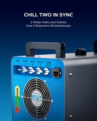 OMTech 6L CW-5202 Water Chiller for CO2 Laser Tube Engraver with 2 Pack Coolant