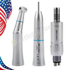 Dental Slow Speed Handpiece Inner Water Contra Angle / Straight /Air Motor 4Hole