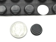 11mm Round Low Profile Silicone Rubber Bumper Pads w 3M Adhesive Backing 16 Pack