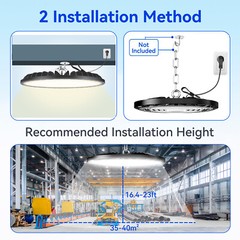 300W UFO LED High Bay Light Commercial Warehouse Light UFO Highbay Lamp 8Pack