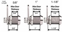 Admiral Locks Tubular Cam Locks – Keyed the Same – 5/8″, 1″ & 1-1/8″ lengths