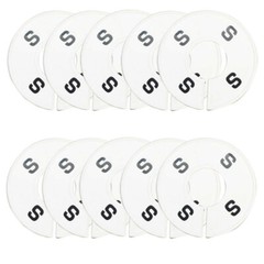 10 PC Rack Divider Size S Small White Round Ring Sizing Hanger Retail Fixture