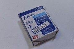 Brother P-Touch Standard Laminated Label Tape 2 Pack Black On White TZe-2312PK