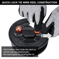 Tie Wire Reel Lightweight Aluminum Quick Lock Ambidextrous Rewind Knob 12-18