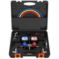 Elitech HVAC Manifold Gauge DMG-3 Refrigerant Pressure Gauge Set 2 Way w/Hoses