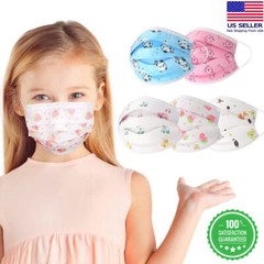 50/100Pcs Face Masks For Kids Disposable girls boys Children’s face Mask 3 Ply