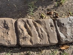 Shadow Ridge concrete stamps- realistic stone texture for curbing & vertical