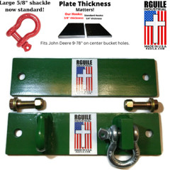 Bucket Hook and Shackle bolt on tractor John Deere factory bucket holes 9-7/8