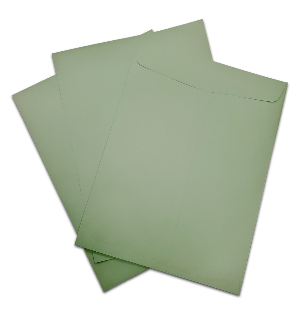 9″ x 12″ Green Wove Catalog Envelopes (500 Envelopes per Order)