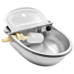 Automatic Waterer Bowl Float Valve, Durable Feeding Bowl for Sheep Goats Cattle