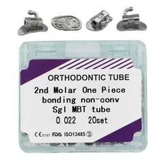 20 Sets Orthodontic Molar Bracket Buccal Tubes Roth MBT 022 1st 2nd ortodoncia