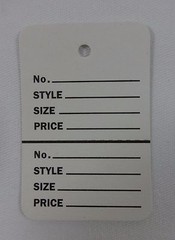500 White Unstrung Coupon Garment Merchandise Price Tags Large New