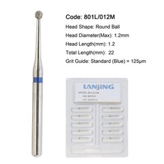 Dental Burs Diamond Round End Taper Surgical Long Ball Barrel FG for High Speed