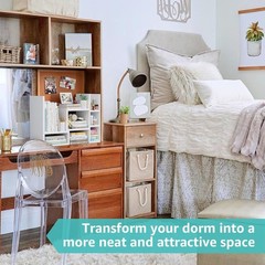 Compact Modern Desk Shelves – Adjustable Organizer with Anti-Fall Features