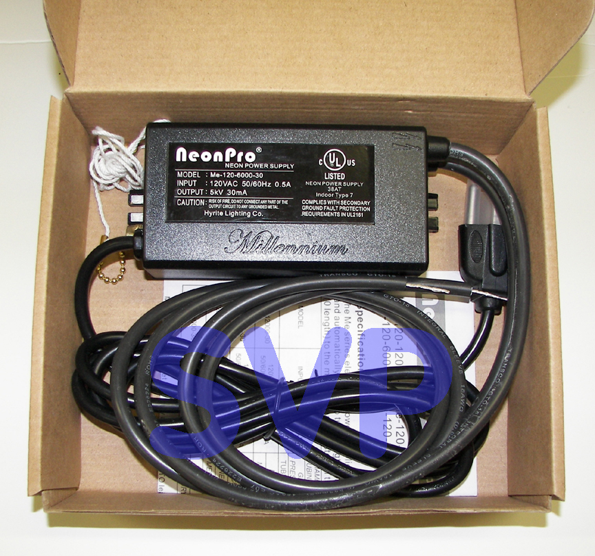 ** UL Listed 6kV / 6,000 volts (5kV RMS) NEON SIGN TRANSFORMER POWER SUPPLY
