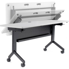 Global Industrial Flip-Top Training Table 60″ x 24″ Gray