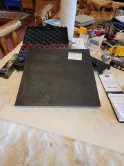 1/2″ Thk x 12″ x 12″ Rubber Backed UHMW Polyethylene Plastic Sheet. FreeShipL48
