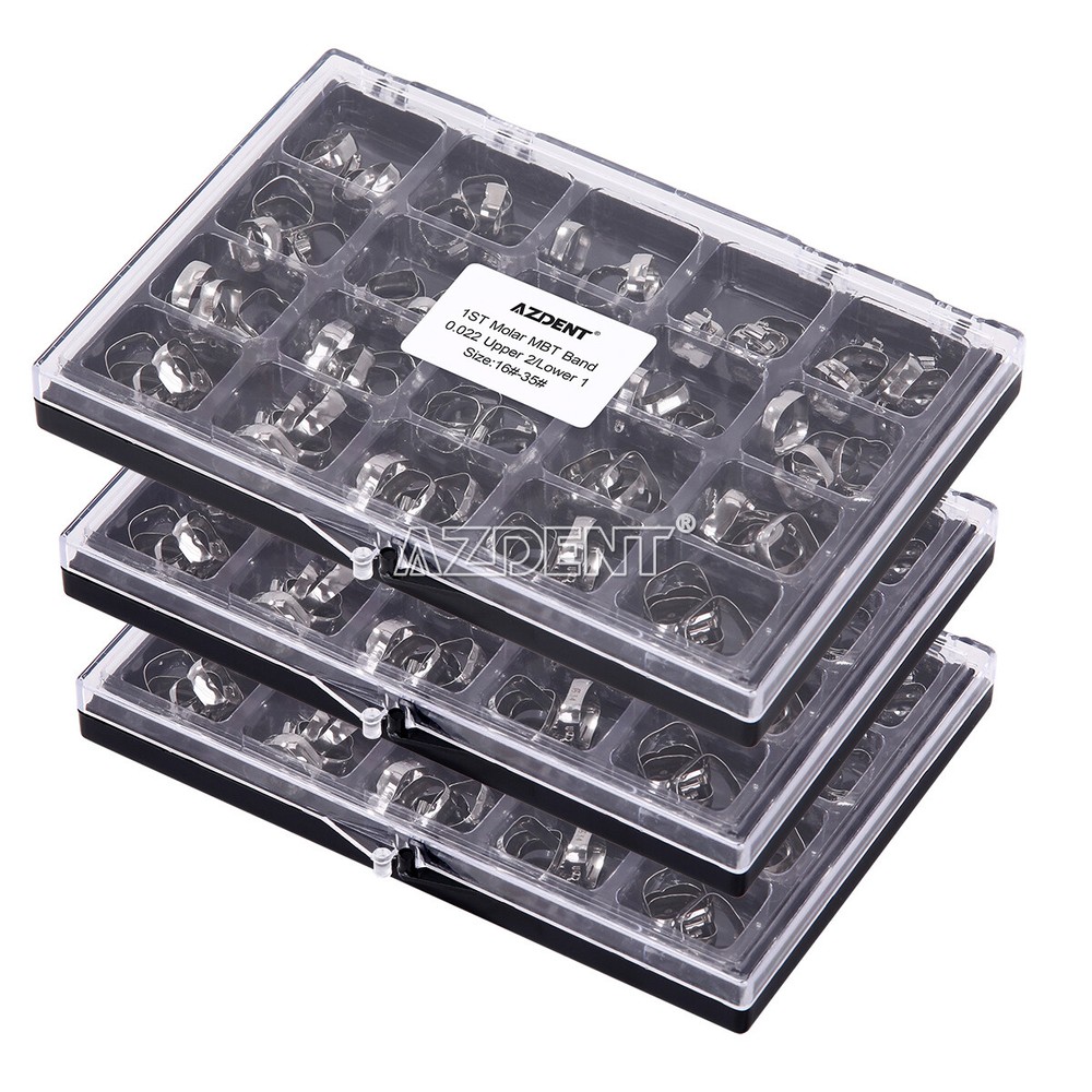 3X Dental Orthodontic Bands with Buccal Tubes First Molar MBT 022 “16#-35# U2L1
